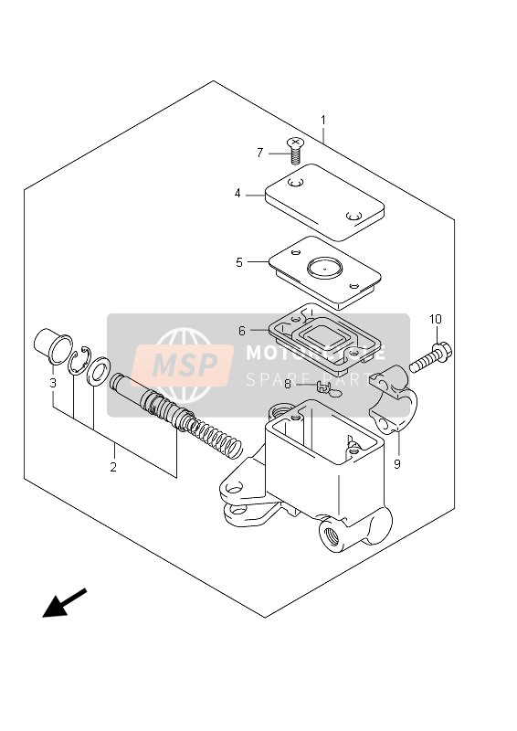 Suzuki UX150 SIXTEEN 2011 Maître-cylindre avant pour un 2011 Suzuki UX150 SIXTEEN